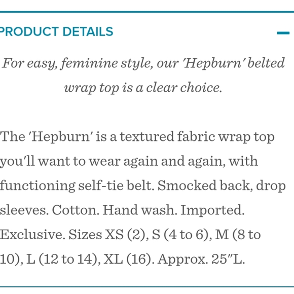 🆕🌿SUNDANCE WRAP TOP🌿 - Picture 4 of 4